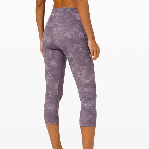 Lululemon Align Crop Leggings Rejuvenate Dark Chrome Multi 4 - Picture 1 of 5